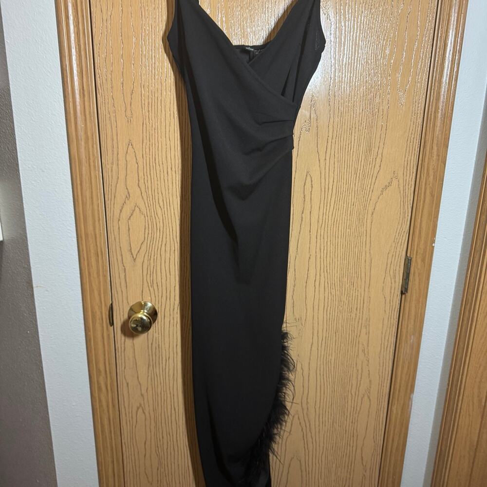 Dress black with faux fur size small